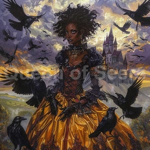 Witchy Art Dark Academia Art Dark CottageCore Art Okkulte Kunst Gothic Kunst Fantasy Kunst Raben Kunst Crow Dark Art Schwarze Kunst WO 43