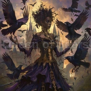 Witchy Art Dark Academia Art Dark CottageCore Art Okkulte Kunst Gothic Kunst Fantasy Kunst Viktorianische Kunst Rabenkunst Krähe Dunkle Kunst Schwarze Kunst WO 35