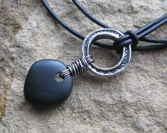 Sea Quartz and Seashell Necklace RESERVED For Etsy Design Awards Salt