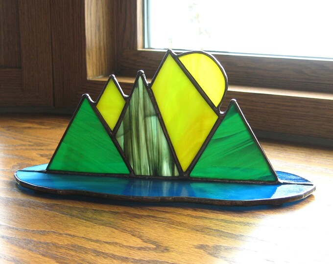Stained Glass Mountains Suncatcherstanding Suncatchermountain