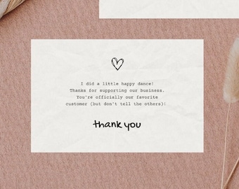 Thank you business card