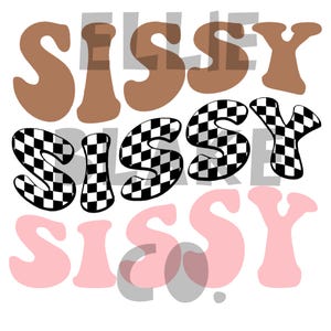 Archivo PNG de letra ondulada repetida de Sissy