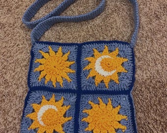 Gehaakte crossbodytas sun & moon