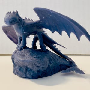 Toothless 3D Model Sculpture, Night Fury, How to Train Your Dragon, Paintable, Miniature, Light Fury, New, Gifts for Him, Gifts for Her
