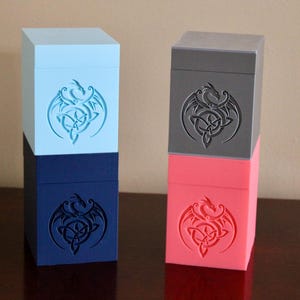 Caja de cartas de Magic The Gathering, caja Commander, caja de mazos, almacenamiento de cartas MTG, varios colores, estuche para cartas, impresión 3D, decorativa, hecha a medida, dragón