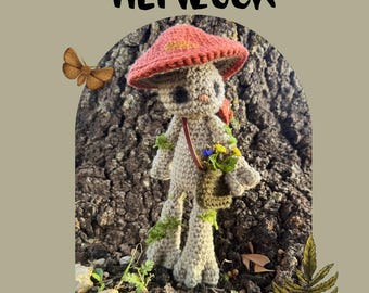 Hemlock Mushroom Forest Forager Crochet Pattern PDF Digital Download