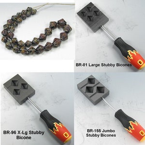 BICONE - STUBBY CGBeadroller, Br-33 Sm Stubby, Br-32 Med, BR-81 Lg, Br-96 X-Lg, Br-155 Jumbo, Br-34 Medium Bhb, High Quality Graphite Tools