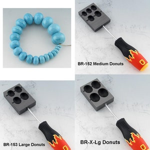 DONUT CGBeadrollers, Br-13 Sm, Br-152 Med, Br-153 Lg, Br-154 X-Large, Br-54 Sm Ribbed, High Quality Graphite Tools