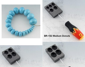 DONUT CGBeadrollers, Br-13 Sm, Br-152 Med, Br-153 Lg, Br-154 X-Large, Br-54 Sm Ribbed, High Quality Graphite Tools