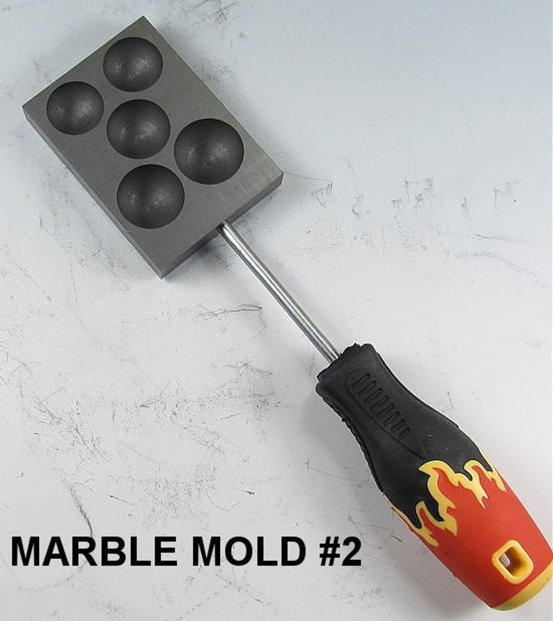 MARBLE MOLDS 5 Versions, Premier Graphite Glass Lampworking Tools, High Quality Graphite Tools BR-Marble #2