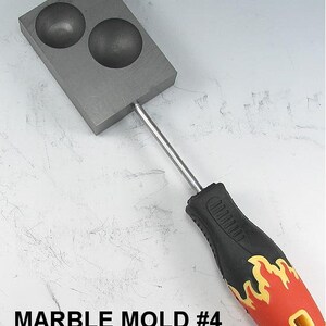 MARBLE MOLDS 5 Versions, Premier Graphite Glass Lampworking Tools, High Quality Graphite Tools BR-Marble #4