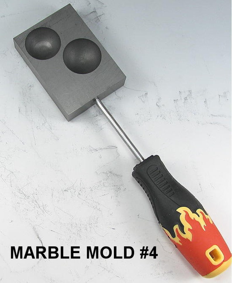 MARBLE MOLDS 5 Versions, Premier Graphite Glass Lampworking Tools, High Quality Graphite Tools BR-Marble #4