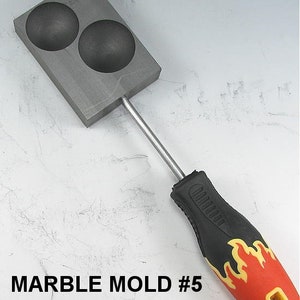 MARBLE MOLDS 5 Versions, Premier Graphite Glass Lampworking Tools, High Quality Graphite Tools BR-Marble #5