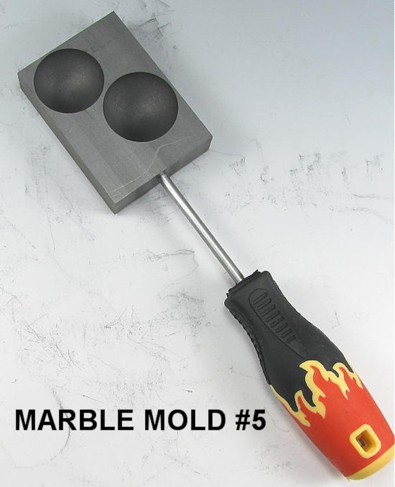 MARBLE MOLDS 5 Versions, Premier Graphite Glass Lampworking Tools, High Quality Graphite Tools BR-Marble #5