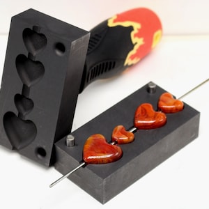 HEART GRAPHITE BEADPRESS - High Quality Glass Lampworking Tools ~ CGBead-Press