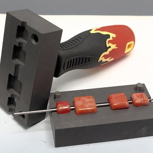SQUARE TAB  GRAPHITE Beadpress - High Quality Glass Lampworking Tools ~ CGBead-Press