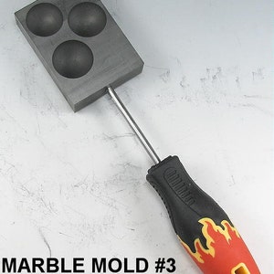 MARBLE MOLDS 5 Versions, Premier Graphite Glass Lampworking Tools, High Quality Graphite Tools BR-Marble #3