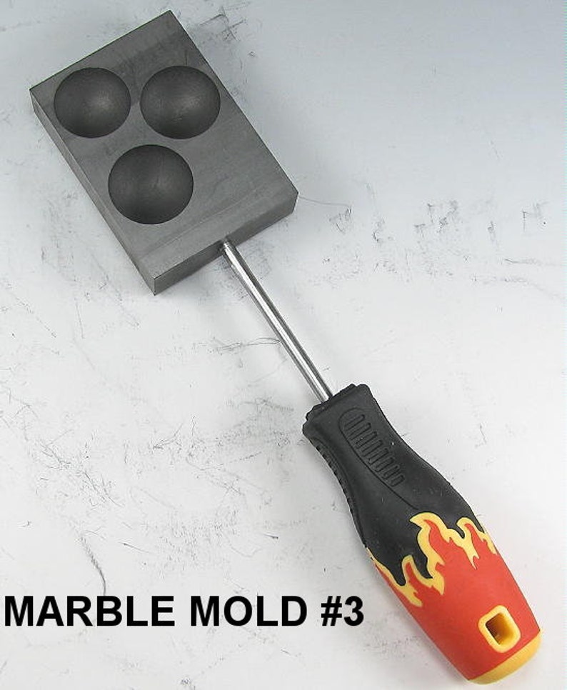 MARBLE MOLDS 5 Versions, Premier Graphite Glass Lampworking Tools, High Quality Graphite Tools BR-Marble #3