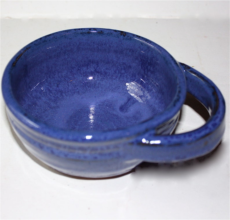 Mens Shaving Mug Soap Dish and and Tumbler Set in Aqua Glazed Stoneware With Shaving Brush Etsy