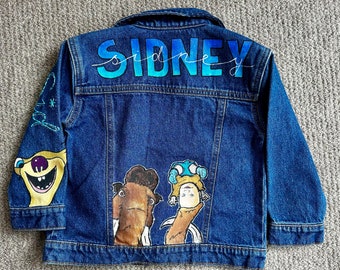 Custom Hand Painted Denim Jacket | Girls Custom Denim Jacket | Boys Custom Denim Jacket | Baby Custom Denim Jacket | Personalised Jacket