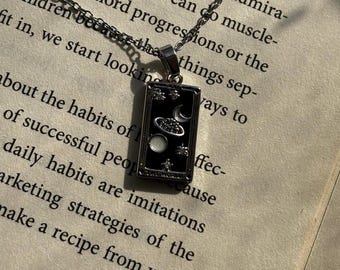 The World Tarot Card Necklace - Celestial Completion Pendant