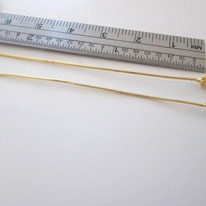 GLAMOROUS GOLD HEADPINS !! Vermeil Head Pins ~ Gold Over Sterling Silver ~ Fancy Head Pins ~ 24 Gauge ~ 2 Pieces ~ 2.5 Inch Headpins