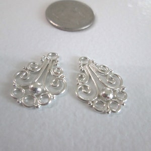 ELEGANT CHANDELIERS ~ Artisan Sterling Silver ~ Earring Findings ~ Sterling Silver ~ Earring Chandeliers