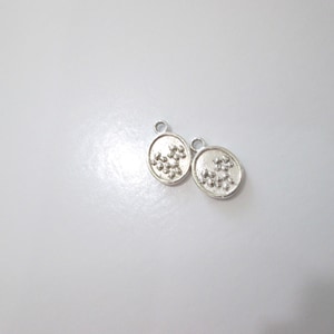 ELEGANT CHARMS ~ Artisan Sterling Silver ~ Silver Findings ~ Sterling Silver ~ Floral Design ~ 13 x 9 mm