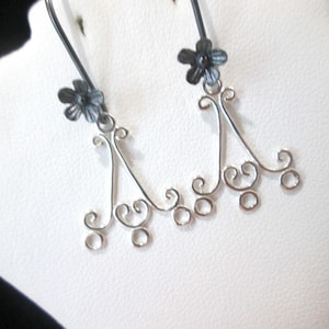 Chandelier Earring Findings ~  Sterling Silver ~ Gorgeous Design ~ 21 mm