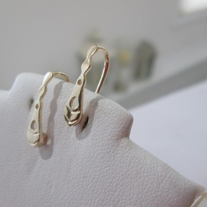 INCREDIBLE EARWIRES !! 18 Karat Yellow Gold Earwires ~ 22 MM ~ Earring Ear Wires ~ Vermeil Earwires
