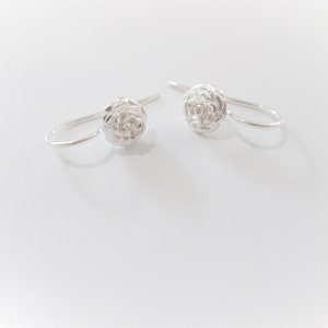 Artisan Earrings ~ Ear Wires ~ Floral Design ~ Sterling Silver Ear Wires ~ 20 mm ~ Gorgeous ROSE BUDS !! Earrings Or Earwires ~ Nature Lover