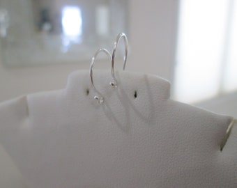 CLASSIC BEAUTIES !! Sterling Silver Ear Wires ~ One Pair ~ 21 MM ~ French Style Earwires ~ Earring Findings