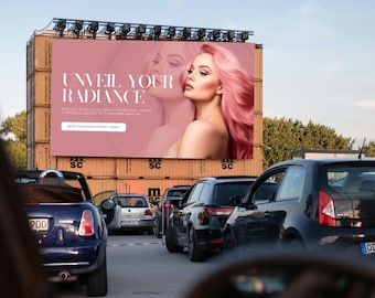 Beauty Web Banners Templates, Editable Digital Banner Templates for Beauty Brands, Perfect for Marketing, Beauty banner template, templates
