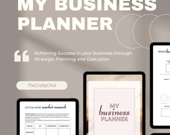 Business Planner Printable, Digital Business Planner, Daily & Monthly Planner for Entrepreneur, Perfect Small Business Gift Instant download