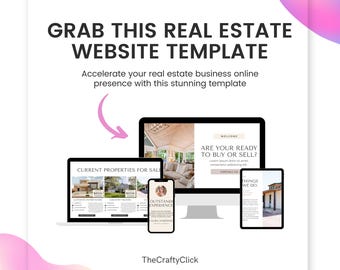 Real Estate Website Template, Fully Editable Responsive Design, Perfect for Realtors and Agencies, Business Templates Gift, Instant download