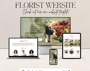 Florist Website Template, Modern and User-Friendly Design for Florists, Digital Website Templates for Florist Business, Gift for Florists