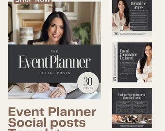 Event Planner Social Media Content Template, Ready-to-Use Social Media Templates, Event Planning Marketing, Perfect for Planners Gift