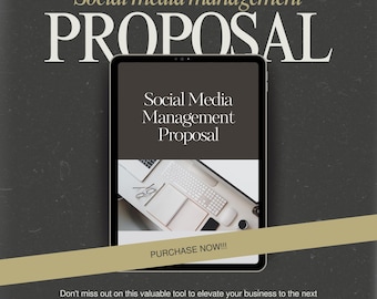 Social Media Management Proposal Templates, customizable templates for effective client pitches, digital marketing tool, digital templates