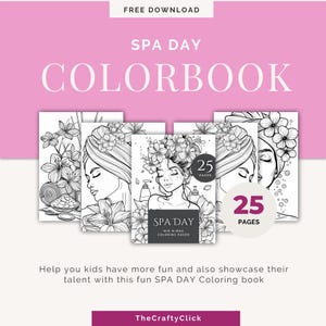 Spa Day Coloring Book for Kids, Fun Relaxing Spa Coloring Pages, Printable Activity Book Perfect Kids Birthday Gift, Printable coloring book