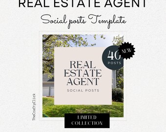 Realtor Instagram Social Media Content Template, Editable Realtor Social Posts, Boost Engagement, Ideal Realtor Gift, Editable templates