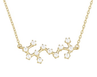 Scorpio Diamond Constellation Necklace in 14 Karat Gold