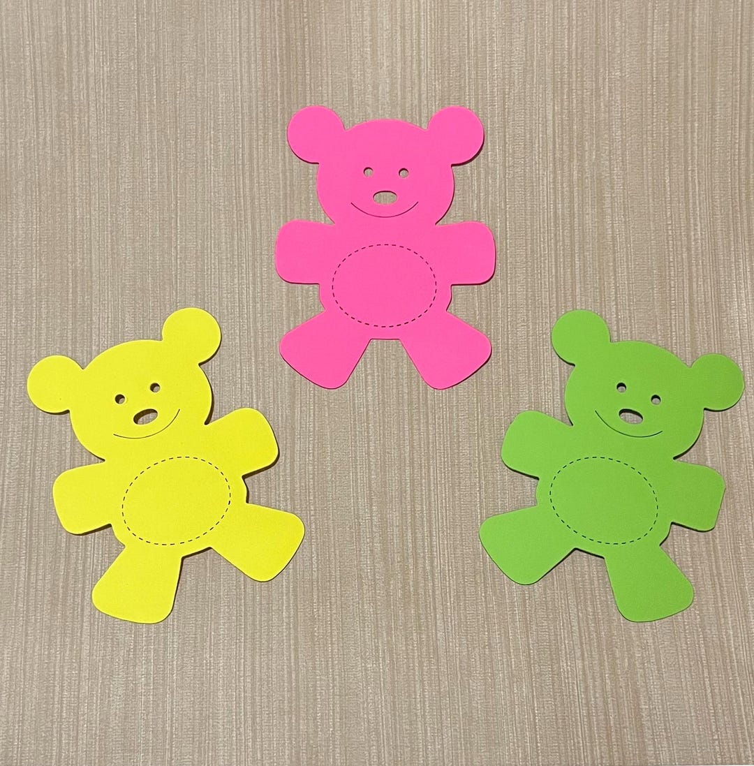 Teddy Bear Die Cut |set of 20| Cardstock Designs | Decor | Cutouts ...
