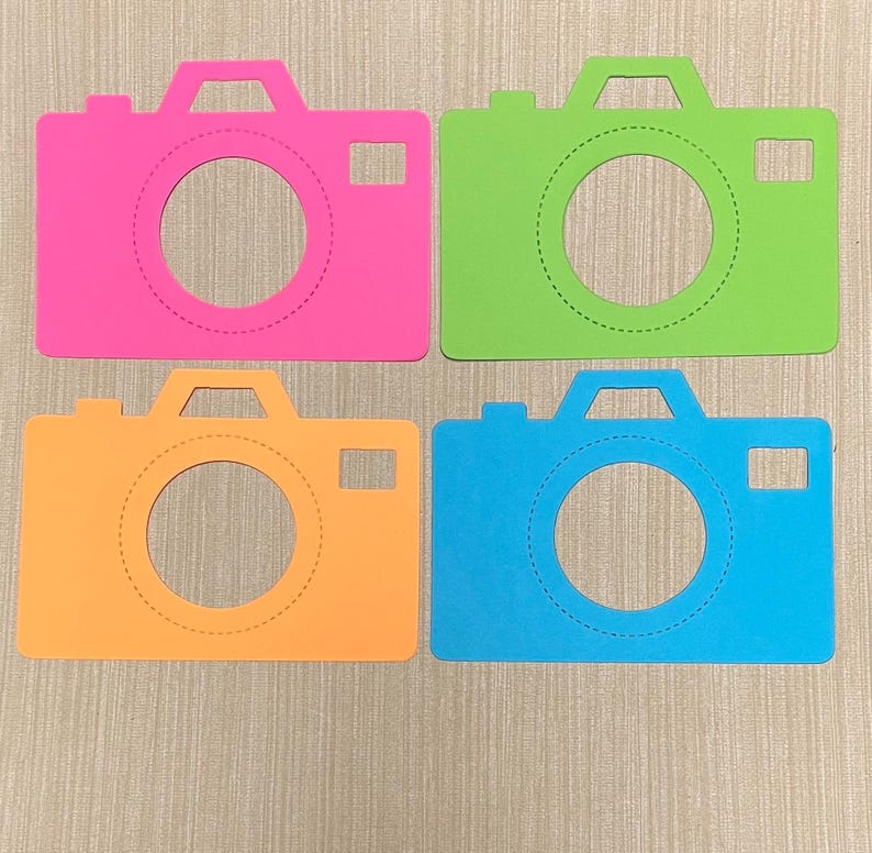 Camera Die Cut |set of 20| Cardstock Designs | Decor | Cutouts - Etsy