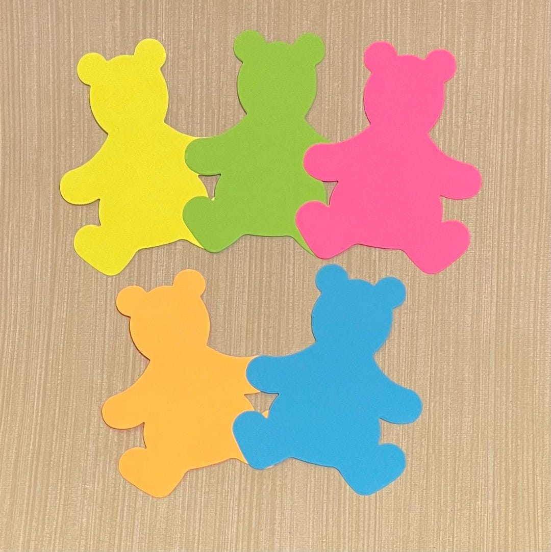 Teddy Bear Die Cut |set of 20| Cardstock Designs | Decor | Cutouts - Etsy