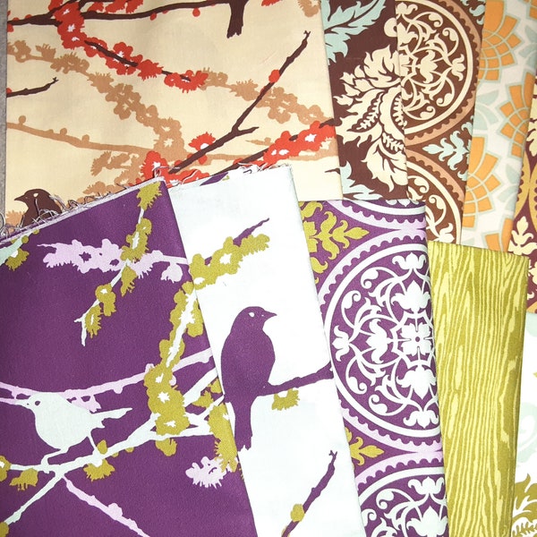 Rare OOP Joel Dewberry Aviary and others fabric 6.5 yard lot from Free Spirit