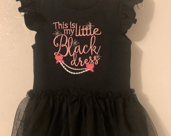 This is My Little Black Dress body suit with built in tutu