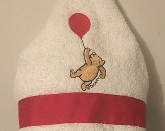 Pooh Bear Hooded Bath Towel for boys or girls - size NB-3 only - bath, pool, beach- This is the Last One in this Pattern