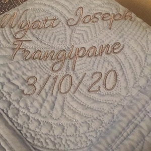 Personalized Heirloom Baby Quilts 36 x 46 100% cotton image 2