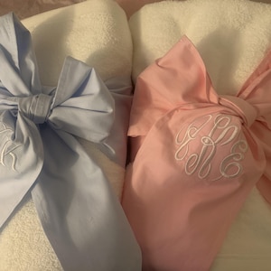 Monogramed/Personalized newborn/infant sash bow - use with swaddle/wrap- photo prop