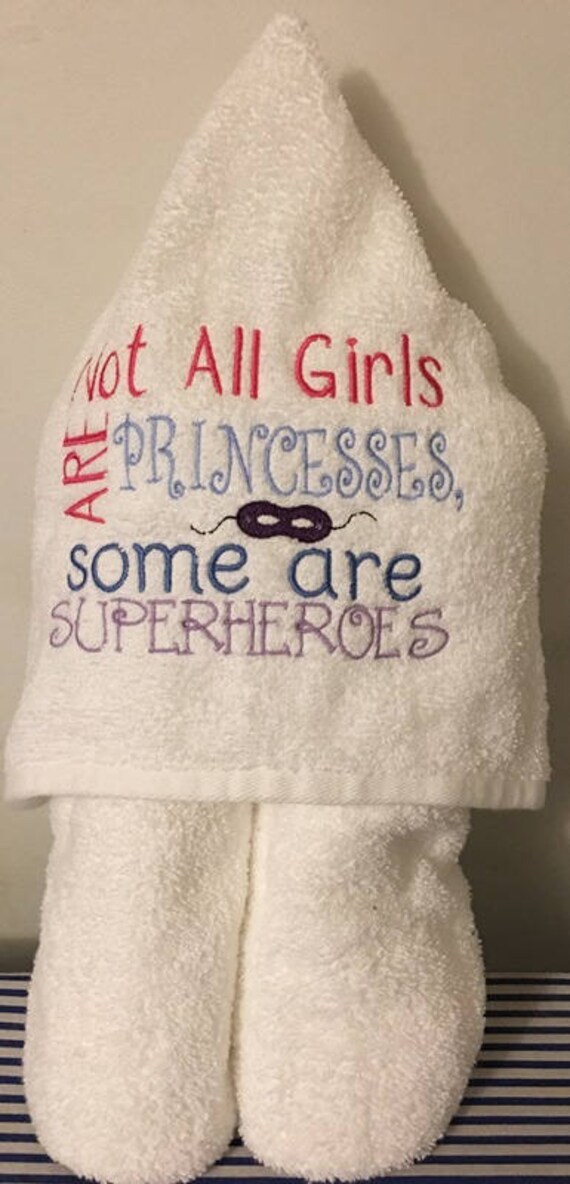 girls hooded bath towel